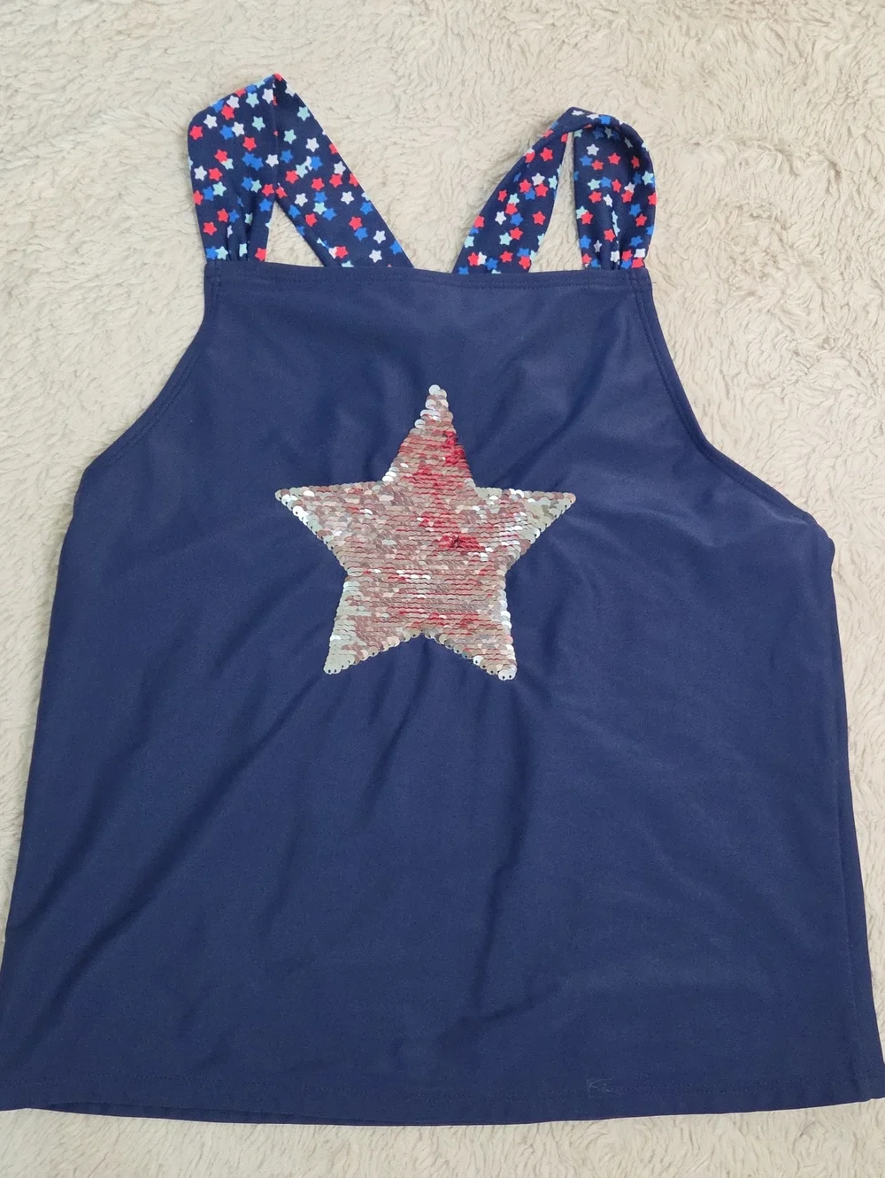Girls SO 2 Piece 4th Of July Star Print Swimsuit Sz 16